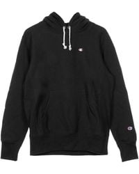 Champion - Hoodies & Sweatvesten ,Zwart ,Katoen Logo Hoodie - Lyst