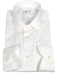 Xacus - Overhemden ,Wit ,Katoen Klassieke Franse Kraag Overhemd Wit - Lyst