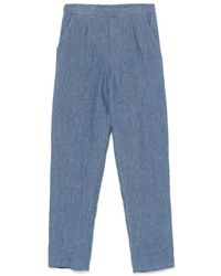Emporio Armani - Breathable 100% Linen Trousers - Lyst