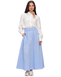 Object - Overhemden ,Wit ,Linnen Objjuni L/S Re Shirt - Lyst