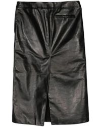 McQueen - Leren Midi-Rok - Lyst