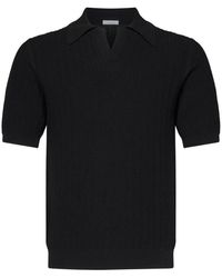 Malo - Schwarzer Sweatshirt Mit Kurzen Ärmeln - Lyst