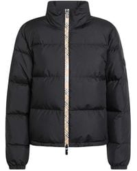 Burberry - Jassen ,Zwart ,Polyester Zwarte Polyester Winterjas - Lyst