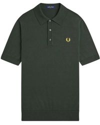 Fred Perry - Tops ,Groen ,Katoen Klassiek Poloshirt - Lyst