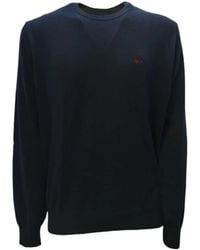 La Martina - Blauer logo pullover - Lyst