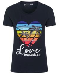 Love Moschino - Zwarte Top, Tijdloos Design - Lyst