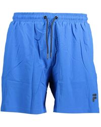 Fila - Blaue badehose mit taschen - Lyst