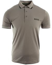 HUGO - Tops ,Grijs ,Polyester Paul Pro Polo - Lyst