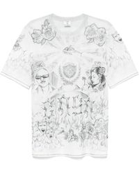 CASABLANCA - Hellgrau Crew Neck T-Shirt - Lyst