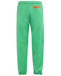 Heron Preston - Broeken ,Groen ,Katoen Contrast Side Stripes Katoenen Broek - Lyst