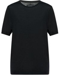 Rag & Bone - Tops ,Zwart ,Wol Ronde Hals T-Shirt - Lyst