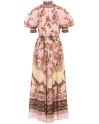 Zimmermann - Kleedjes ,Veelkleurig ,Aster Billow Maxi Jurk - Lyst