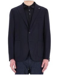 Tagliatore - Jassen ,Blauw ,Wol Jassen Blauw - Lyst