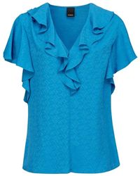 Pinko - Overhemden ,Blauw ,Blouses - Lyst