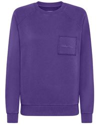 Philippe Model - Hoodies & Sweatvesten ,Paars ,Katoen Ronde Hals - Lyst