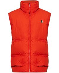 Moncler - Jassen ,Rood ,Katoen Chlorine Down Vest - Lyst