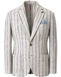 Bob - Jassen ,Veelkleurig ,Katoen Textured Cotton Jacket - Lyst