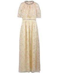 Self-Portrait - Maxi-Jurk Met Bloemen - Lyst