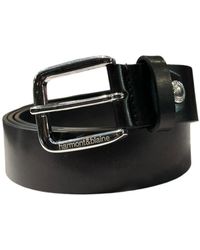 Harmont & Blaine - Schwarzer gürtel mit ton-in-ton-logo und logoed silberschnalle - 110 - Lyst