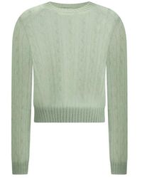 Brunello Cucinelli - Mohair And Wool Cable Knit Sweater - Lyst