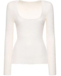 Jacquemus - Tops ,Wit ,Wol Gebreide Top - Lyst