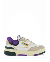 Autry - Weiße sneakers mit grünen und violetten akzenten,clc sneakers - Lyst