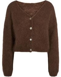 American Dreams - Truien & Vesten ,Bruin ,Wol Cornelia Cropped Cardigan - Lyst