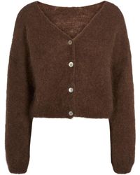 American Dreams - Truien & Vesten ,Bruin ,Wol Cornelia Cropped Cardigan - Lyst