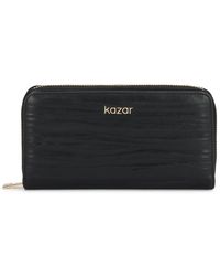 Kazar - Accessoires ,Zwart ,Leer Rolette Wallet - Lyst