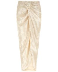 ROTATE BIRGER CHRISTENSEN - Rokken ,Wit ,Pailletten Sequins Knot Skirt - Lyst