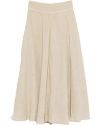 120% Lino - Midi Skirts - Lyst