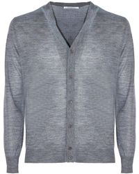 Kangra - Truien & Vesten ,Grijs ,Wol Grijze Wollen Vest Met Knoopsluiting - Lyst