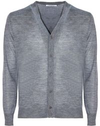 Kangra - Truien & Vesten ,Grijs ,Wol Grijze Wollen Vest Met Knoopsluiting - Lyst