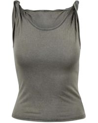 DIESEL - Mouwloze Top Met Gevlochten Bandjes - Lyst
