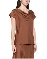 Silk95five - Top Met Watervalhals - Lyst