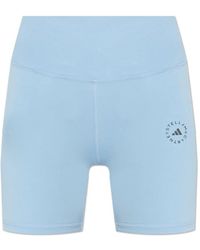 adidas By Stella McCartney - Fitness ,Blauw ,Polyester Short Yoga Leggings - Lyst