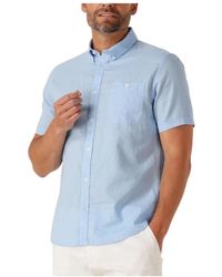 Matíníque - Overhemden ,Blauw ,Casual Shirt Voor Mannen Lente/Zomer - Lyst