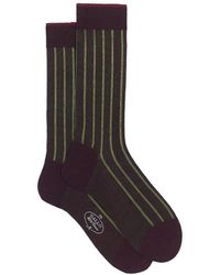 Gallo - Kurze Burgunderfarbene Socken Für Herren Aus Gespaltener Doppelripp-Baumwolle - Lyst