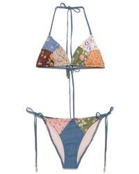 Zimmermann - Badmode ,Veelkleurig ,Multi Colour Sea Kleding Halterneck Bikini - Lyst