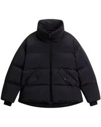 Woolrich - Jassen ,Zwart ,Leer Kelly Short Donsjack - Lyst