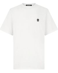 Roberto Cavalli - Tops ,Wit ,Katoen Slang Monogram Katoenen T-Shirt - Lyst
