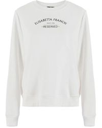 Elisabetta Franchi - Set abito in cotone avorio - Lyst