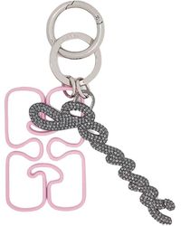 Ganni - Butterfly Logo Schlüsselanhänger - Lyst