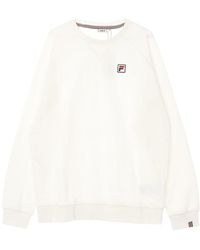 Fila - Hoodies & Sweatvesten ,Wit ,Katoen Lichtgewicht Raglan Crew Neck Sweatshirt - Lyst