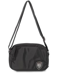 Blauer - Tassen ,Zwart ,Nylon Zwarte Cameratas Met Strass Logo - Lyst