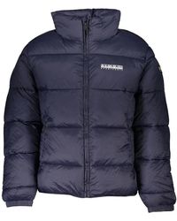 Napapijri - Jassen ,Blauw ,Blauwe Polyamide Herenjas - Lyst