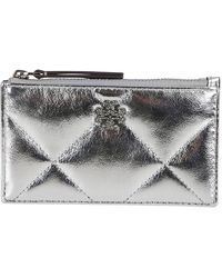 Tory Burch - Matelassé Metallic Leather Wallet - Lyst