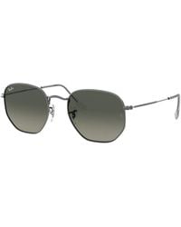 Ray-Ban - Hexagonal metal sungles - Lyst