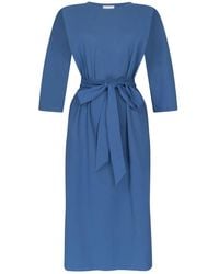 Jane Lushka - Elegantes jill kleid in blau - Lyst