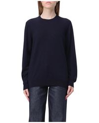 A.P.C. - Blauwe Wol Crew Neck Sweater - Lyst
